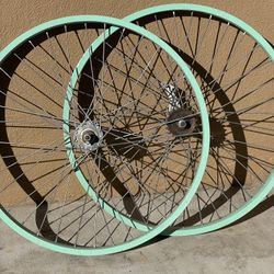 26 inch Black Coaster Brake Wheel Set Beach Cruiser Bike Bicycle 