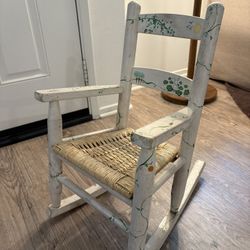 Kids Vintage Rocking Chair Hand Painted