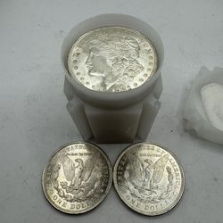 Full Beautiful Uncirculated 1921 Morgan Dollar 90% Silver Coin Roll
