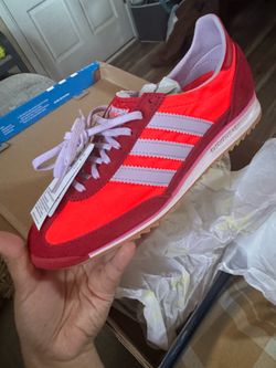 adidas Bright Red and Lavender Retro Runner
