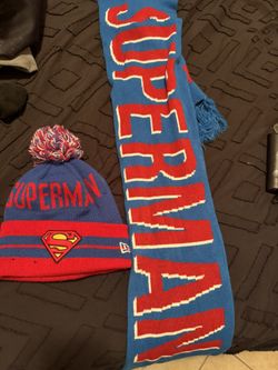 Superman Beanie And Scarf Set