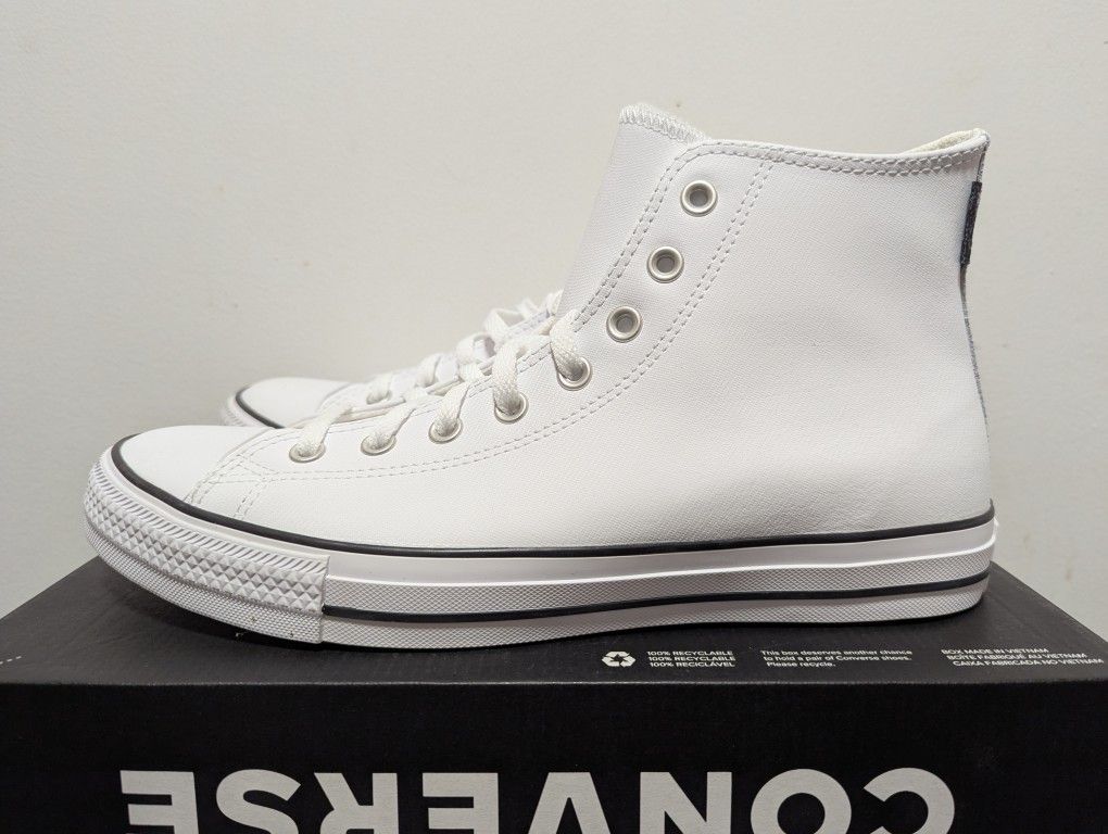 Converse Chuck Taylor All Star Hi TecTuff Leather Twill White Men's 10 A08761C