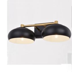 Vaxcel W0383 Belmont 2 Light 19" Wide Bathroom Vanity Light Matte Black Brass