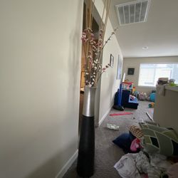 Tall Vase With Plastic Flower For Home decor 