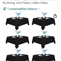 6 Black Tablecloths