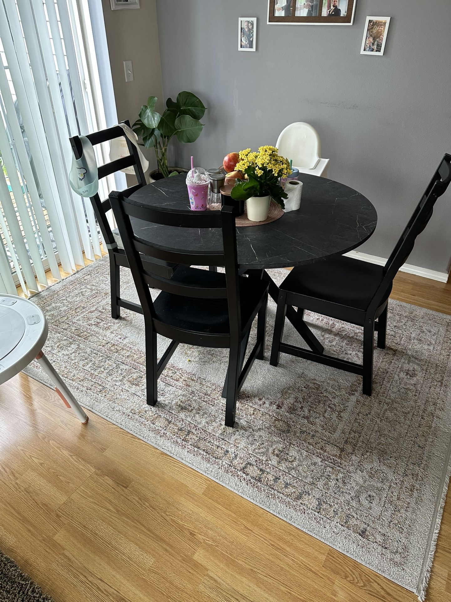 Table And 3 Chairs