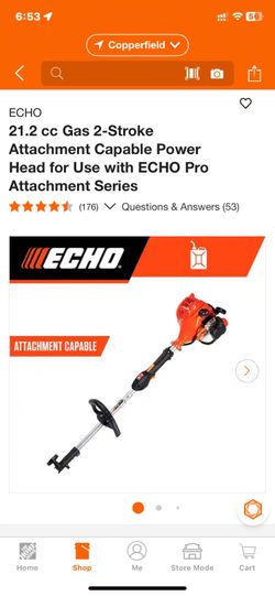 ECHO 21.2 cc Gas 2-Stroke Attachment Capable Power Head for Use with ECHO Pro Attachment Series