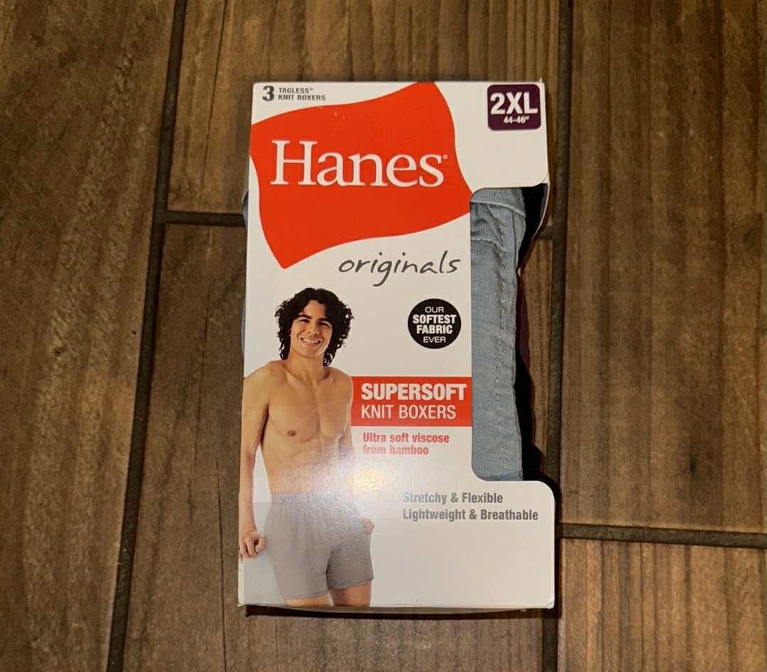 Hanes Super Soft Knit Boxers Comfortable Underwear 3pack