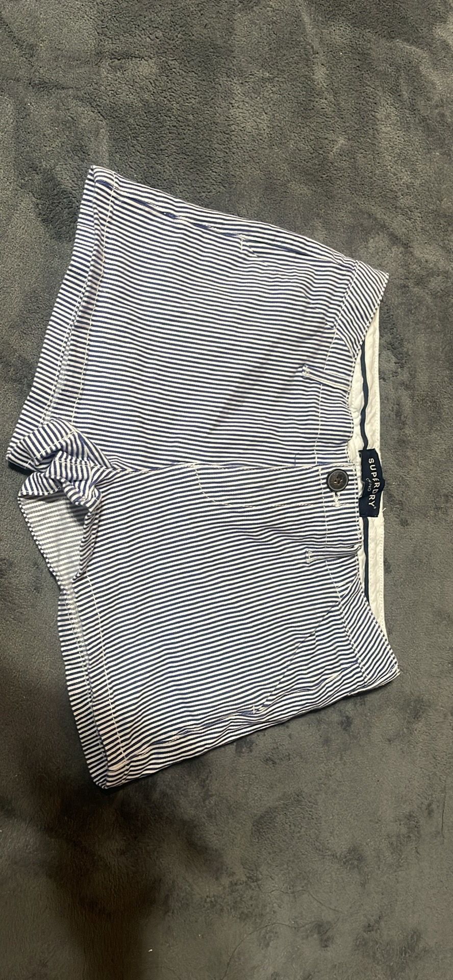 White and blue shorts