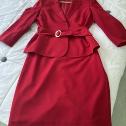 Valentine Red two-piece women's suit