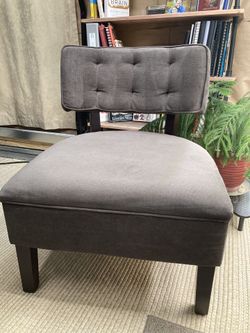 Grey Open-backed Reading Chair