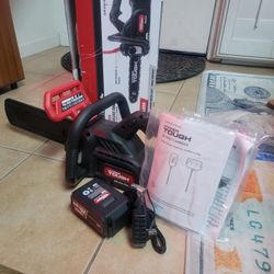 BRAND NEW HYPER TOUGH 12INCH 20V BATTERY CHAINSAW 