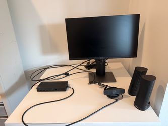 Complete Home Office Setup Bundle – Dell Monitor, Dock, Logitech Webcam & Speakers