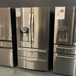 L G Stainless Steel Four Door Refrigerator With Double Freezer And Craft Ice‼️ Has Two Ice Makers🧊🧊🥶