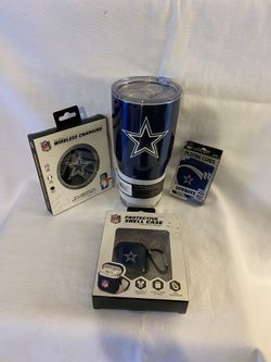 Dallas Cowboys wireless charger 32 oz cup playing cards AirPod case.