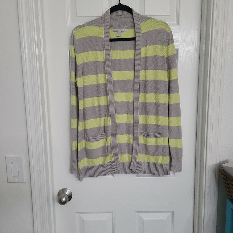 Old Navy Grey And Yellow Cardigan Size M