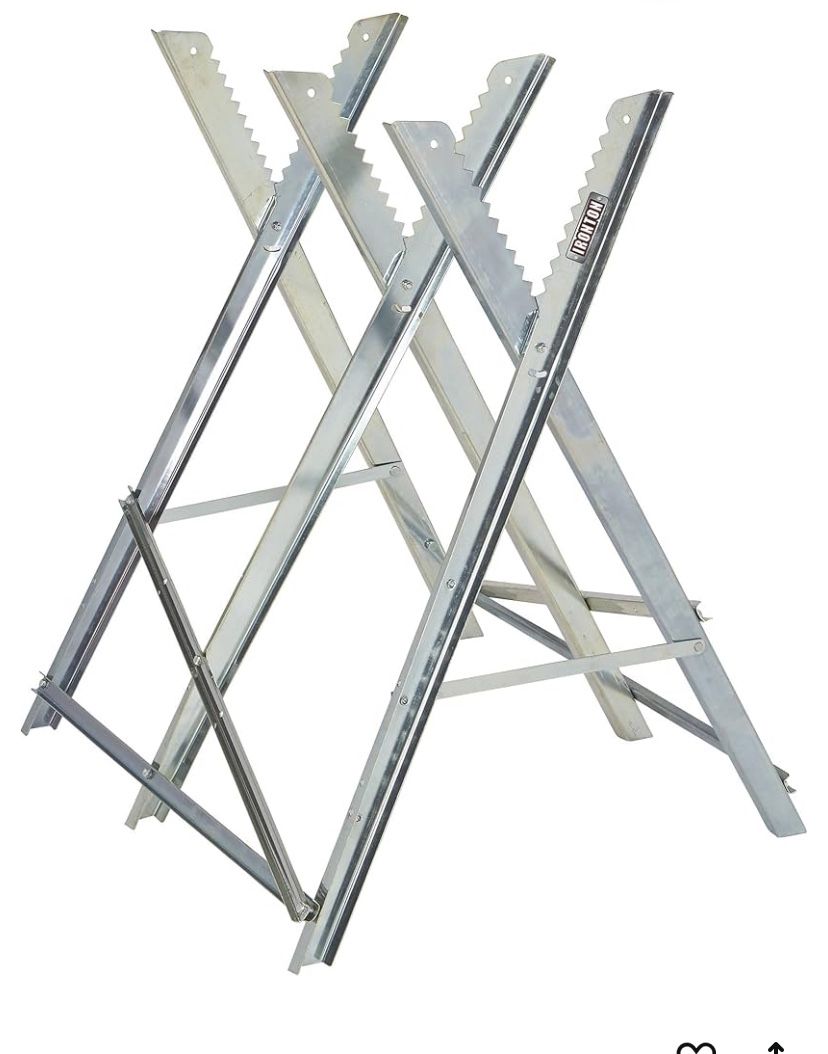 Ironton Adjustable Steel Sawhorse - 330-Lb. Capacity
