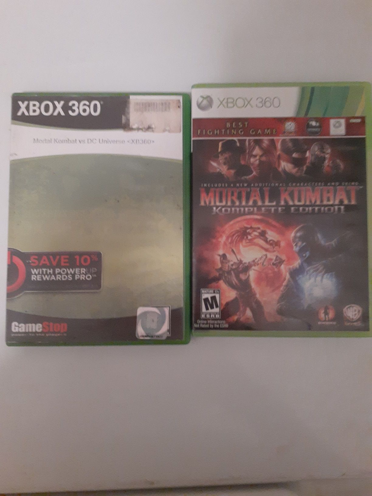 Mortal Combat vs DC universe and Mortal combat complete edition for xbox 360