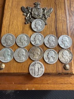 90% silver quarters. Washington guarters