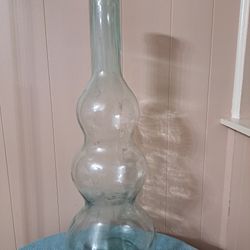 Giant Benito Recycled Glass Vase in Petrol Green 