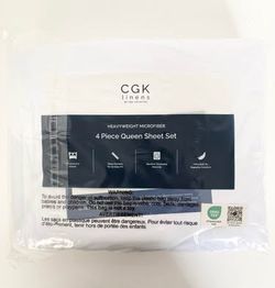 4-Pc Queen Bed Sheet Set | 1 Fitted Sheet, 1 Flat Sheet, 2 Pillow Cases