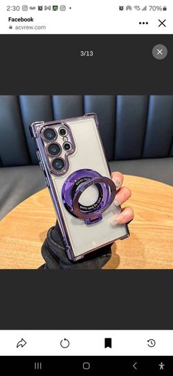 Galaxy S24 Ultra Phone Case ,Purple, Super Protective w/Ring