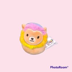 Squishmallows Leonard - Rainbow Mane Lion mini plush stuffed animal 2in
