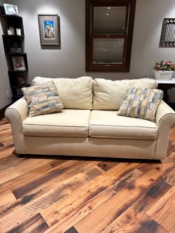 Couch, queen sleeper sofa.