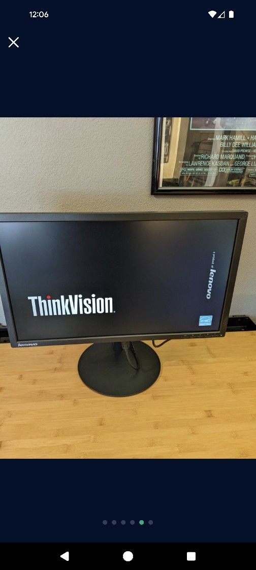 Lenovo ThinkVision Monitor 24" TPTP24P Height Adjustable Design