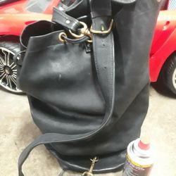 Black Big Leather Bags. 