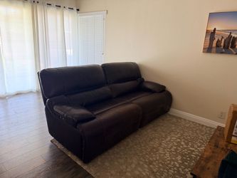 Reclining Leather Couch