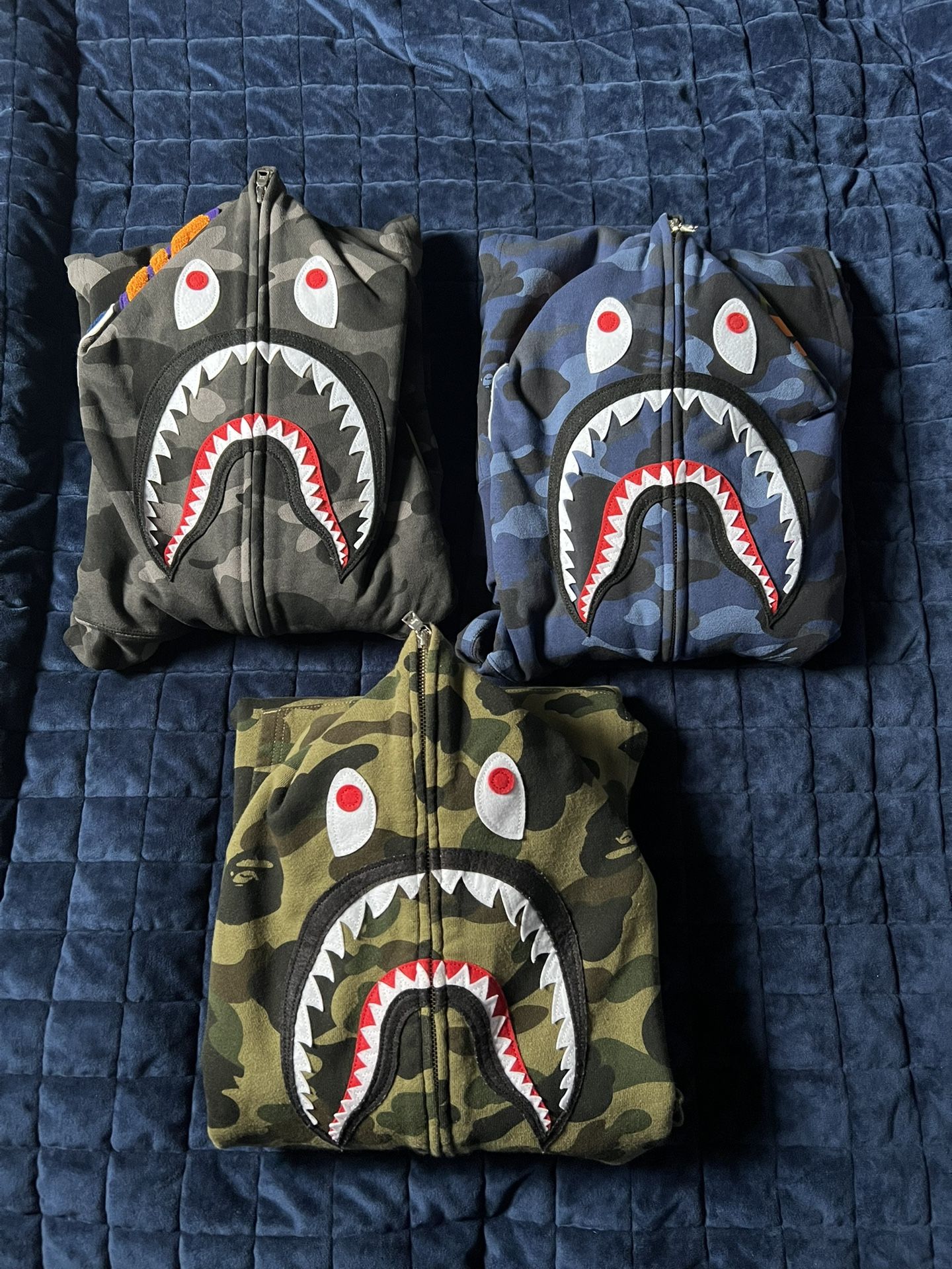 Bape Full Zip Shark Hoodies 