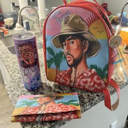 Backpack wallet and cup thermal cup