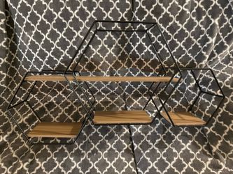 4 Tier Shelf, Wood And Metal