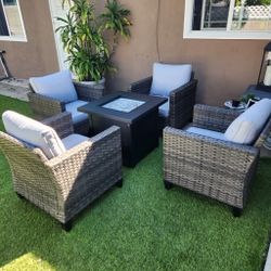 New Fire Pit Patio Set/ Outdoor Furniture/ Conversation Set 