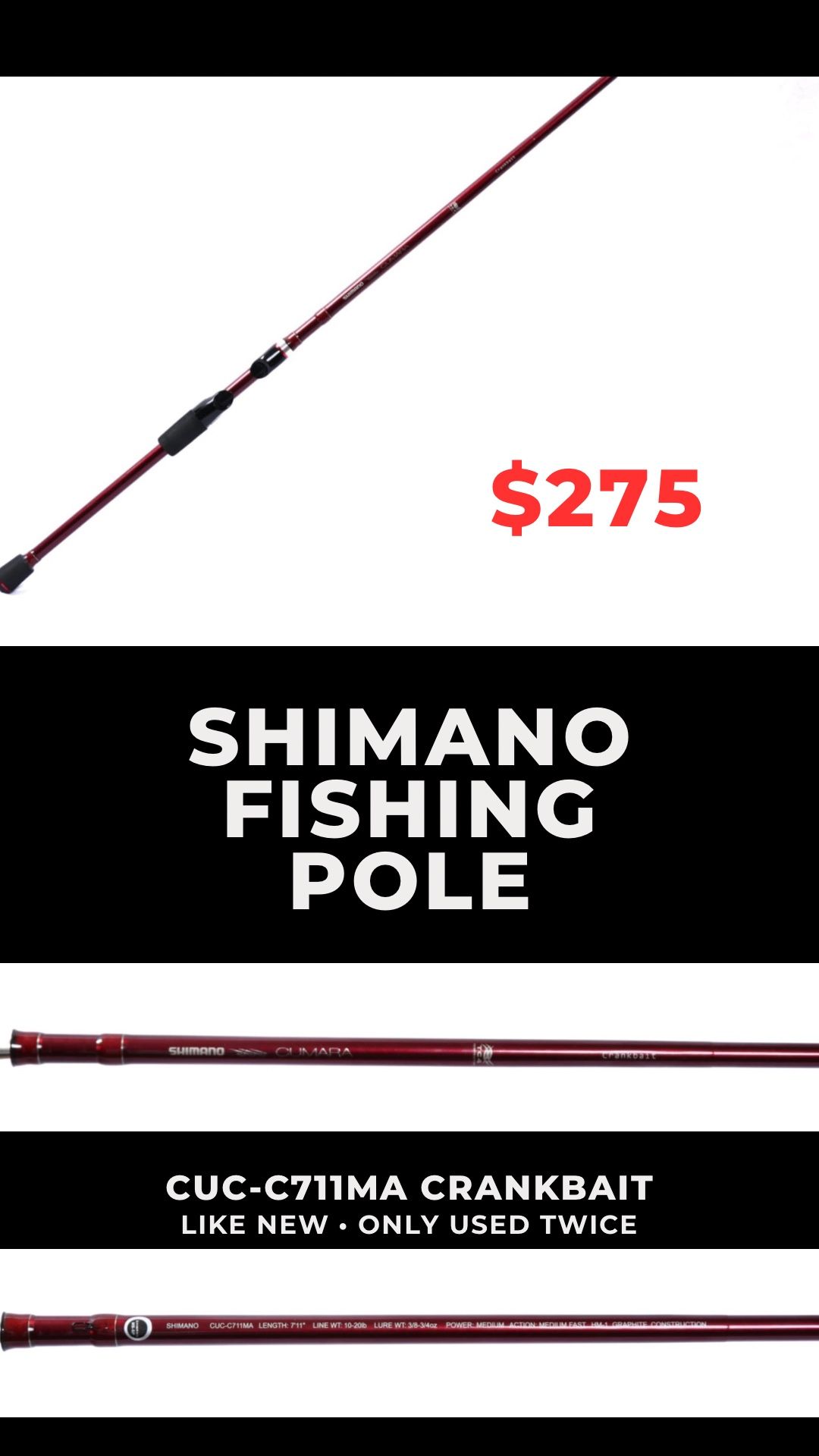 Shimano Fishing Rod • CUC-C711MA