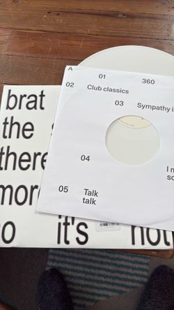 Charlie XCX vinyl record Brat and its the same