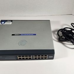 CISCO LINKSYS SR2016 16-PORT 10/100/1000 GIGABIT ETHERNET NETWORK SWITCH