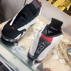 Air Jordan 14 Retro White Black Red