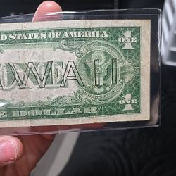 The image displays a 1935A Hawaii $1 Silver Certificat
