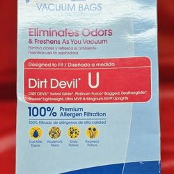 DIRT DEVIL "U" FABREEZE VACUUM BAGS