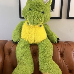 Peek-A-Boo Toys Large Cute   Dragon Plush  Stuffed Animal Green Yellow 32”