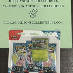 Journey Together 3 Pack Blister Pack Factory Sealed Pokemon