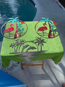 Metal Tropical Wall Art Set of 3