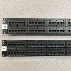 2x Commscope 48 Port Patch Panel CAT 6 