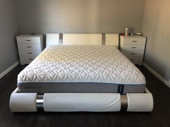 King size Tempur-Pedic Bed With Frame
