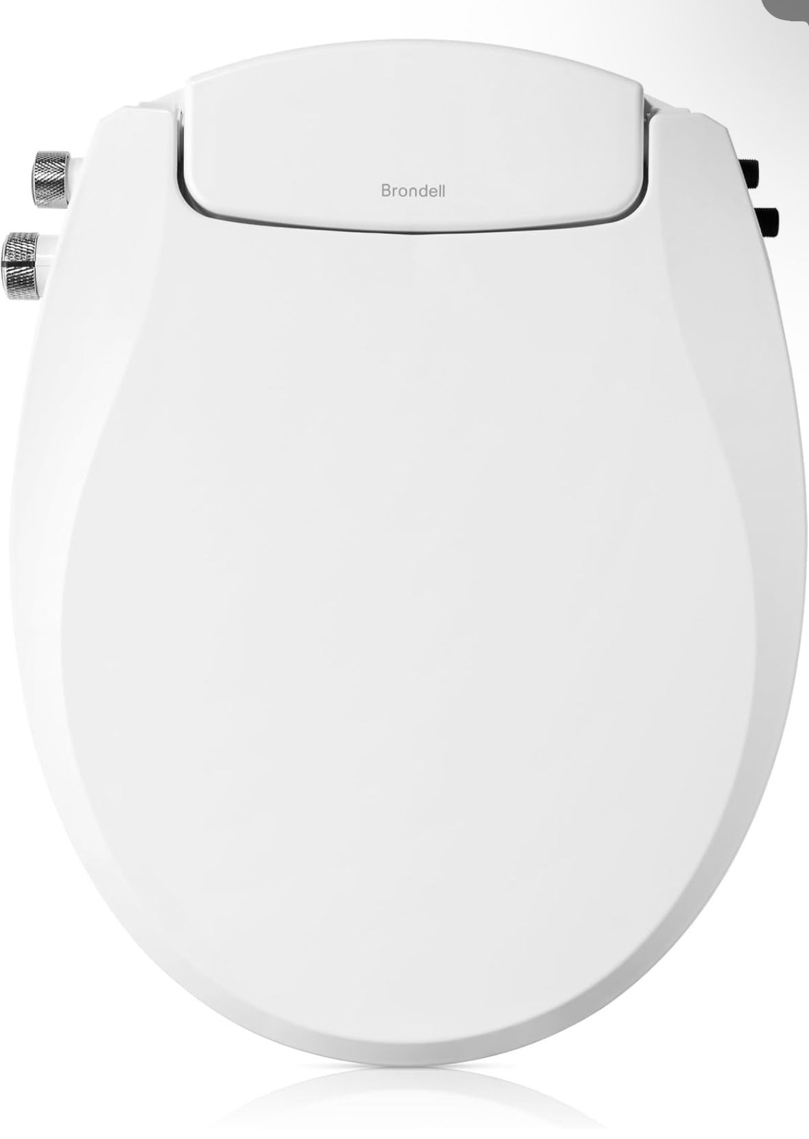 Brondell Bidet Toilet Seat Non-Electric Swash Seat, Fits Round Toilets, White – Dual Nozzle System, Ambient Water Temperature – Bidet with Easy Instal