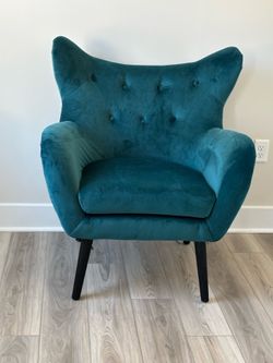 Teal accent chair