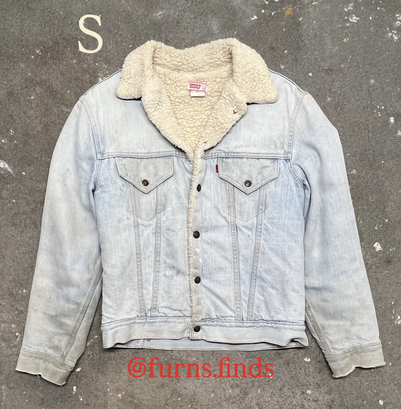 1990 Levi’s Distressed Sherpa Denim Jacket