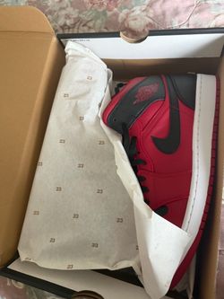 Air Jordan 1 Mid Red Black White Sneakers